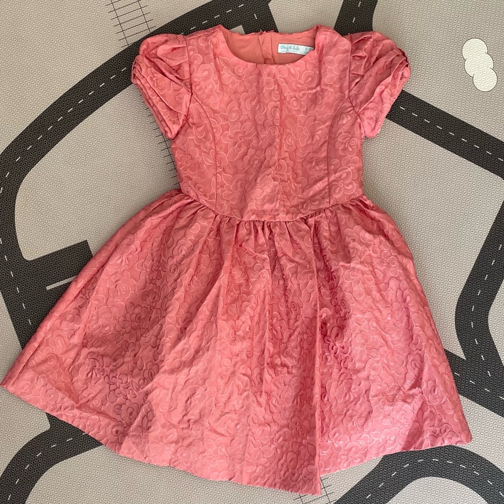 Abel & Lula Coral Short Sleeve Dress size 8 / Euro size 128 / EUC Formal Dress
